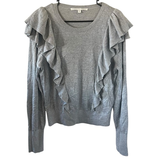 Veronica Beard Centre Metallic Ruffle Sweater - Picture 5 of 8